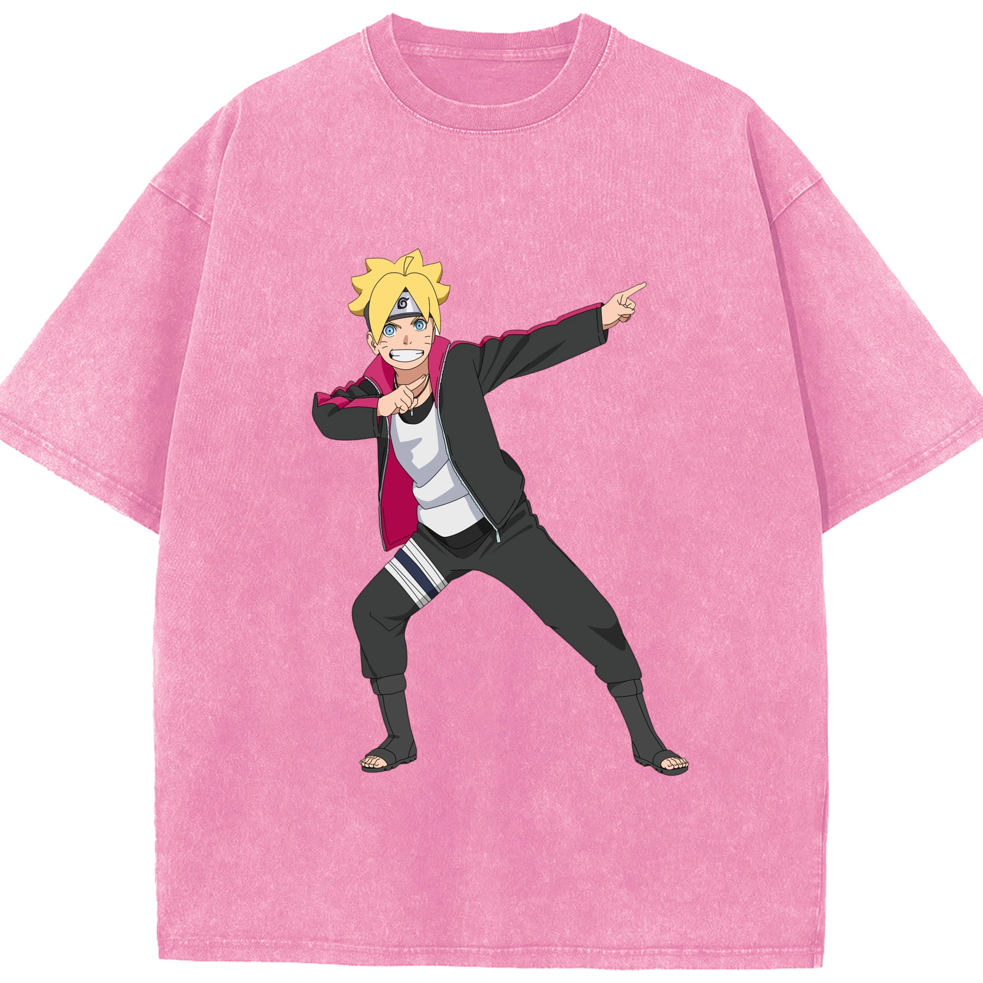 （画像用） NARUTO -ナルト- うずまき ボルト Uzumaki Boruto 綿100% ヴィンテージ風 半袖Tシャツ（フロントプリント）